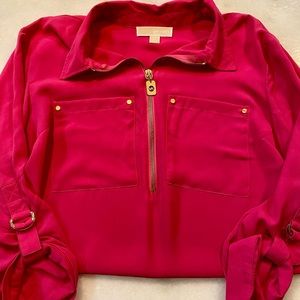 Michael Kors Link Roll Tab Shirt Size XL